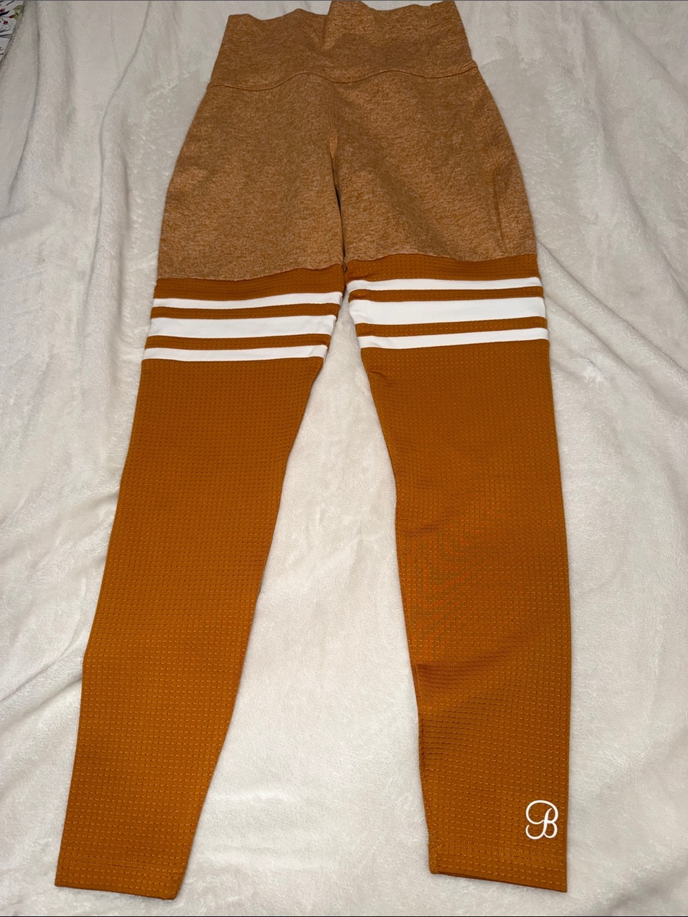 Bombshell Sportswear Thigh High Sock White Knee Stripes